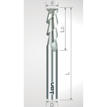 銅·鋁·塑料專用銑刀二刃-EC110902