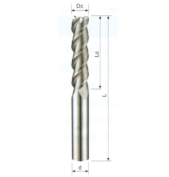 超微粒鎢鋼鋁用立銑刀-E135