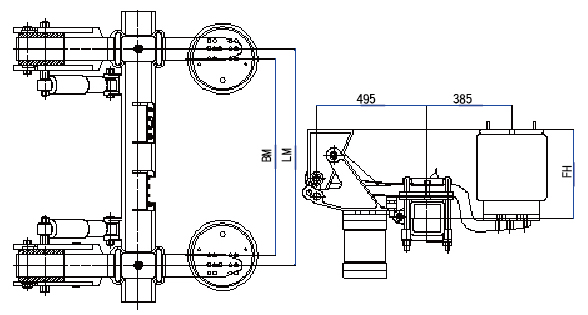 CTK氣壓缸推昇式氣墊懸吊系統