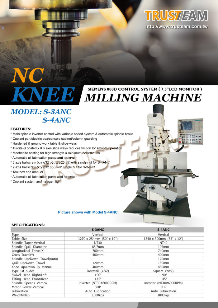 NC Knee Milling-S-3ANC/S-4ANC
