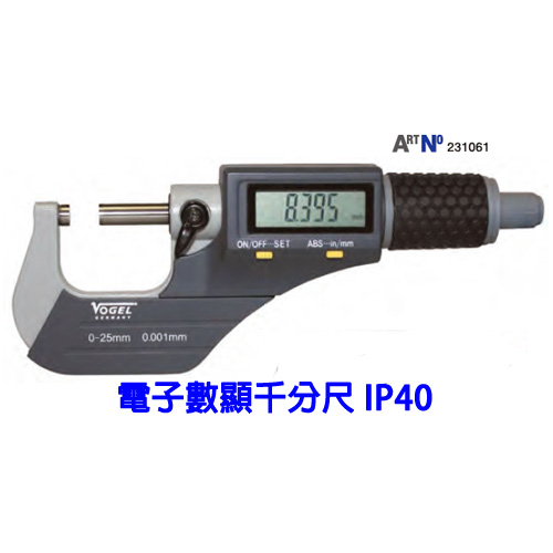 Electr. Digital Micrometer-IP40