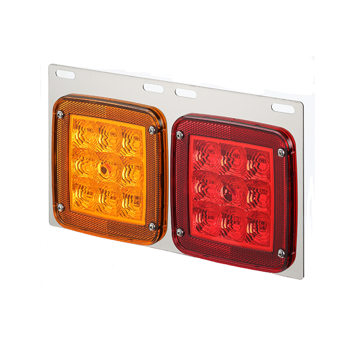 卡車貨車尾燈 警示燈 剎車燈 黃／紅燈殼 平面型-GP-7101
