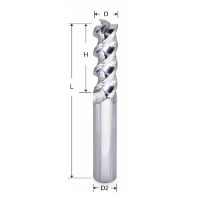 圓溝型三刃鋁用立銑刀-YDS33EDP3A