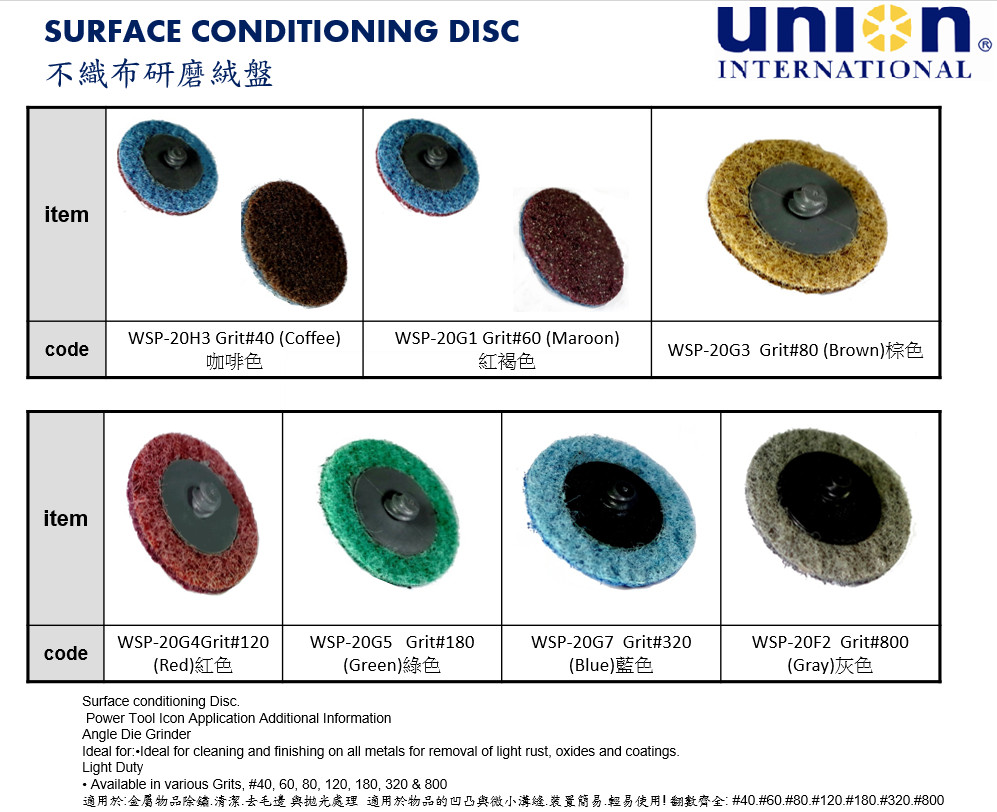 UNION Brush-SURFACE CONDITIONING DISC