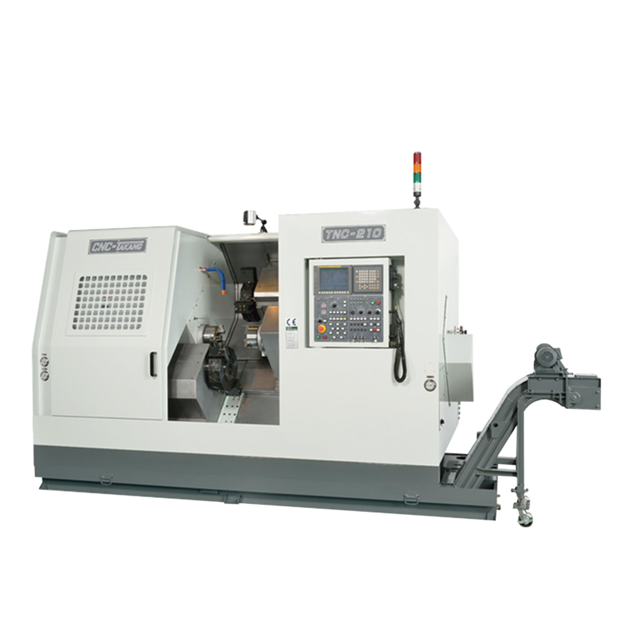 High Speed, Compact CNC Lathe(Twin Spindle ／ Single Turret)
