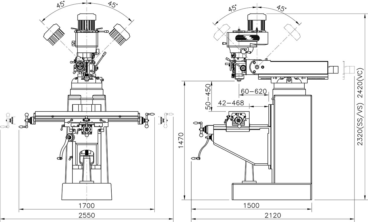Vertical Turret Milling Machine-YSM-16 SERIES