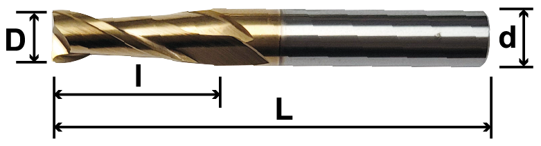 MSE2／SE2(Flat End Mill),2 Flutes-Micro Decimal Diameter