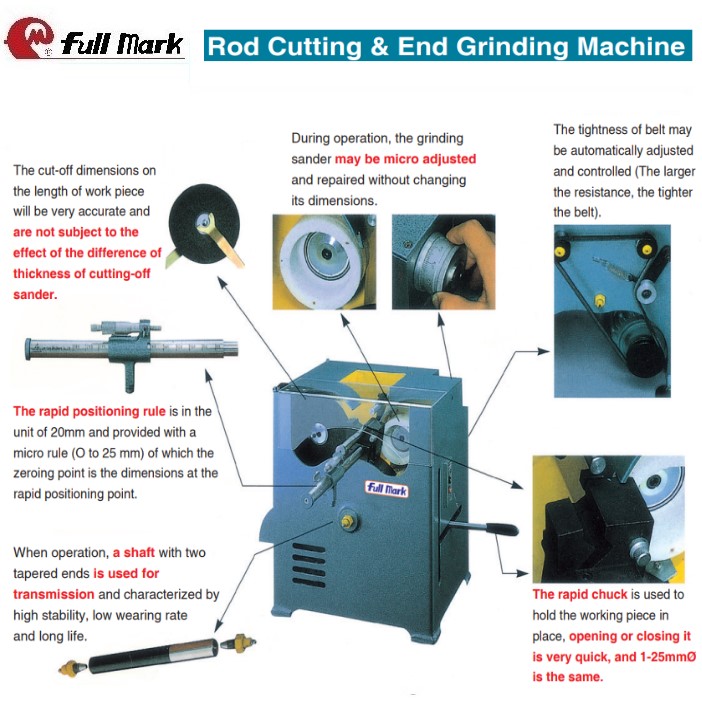 Rod Cutting & End Grinding Machine
