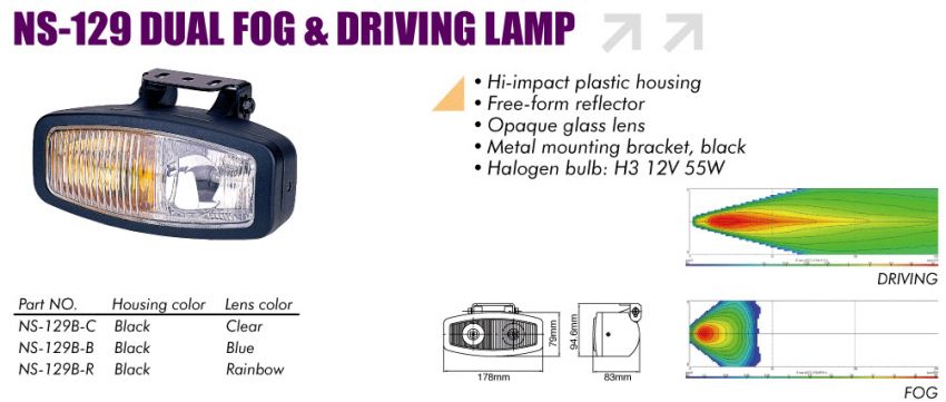 Dual Fog & Driving Lamp-NS-129